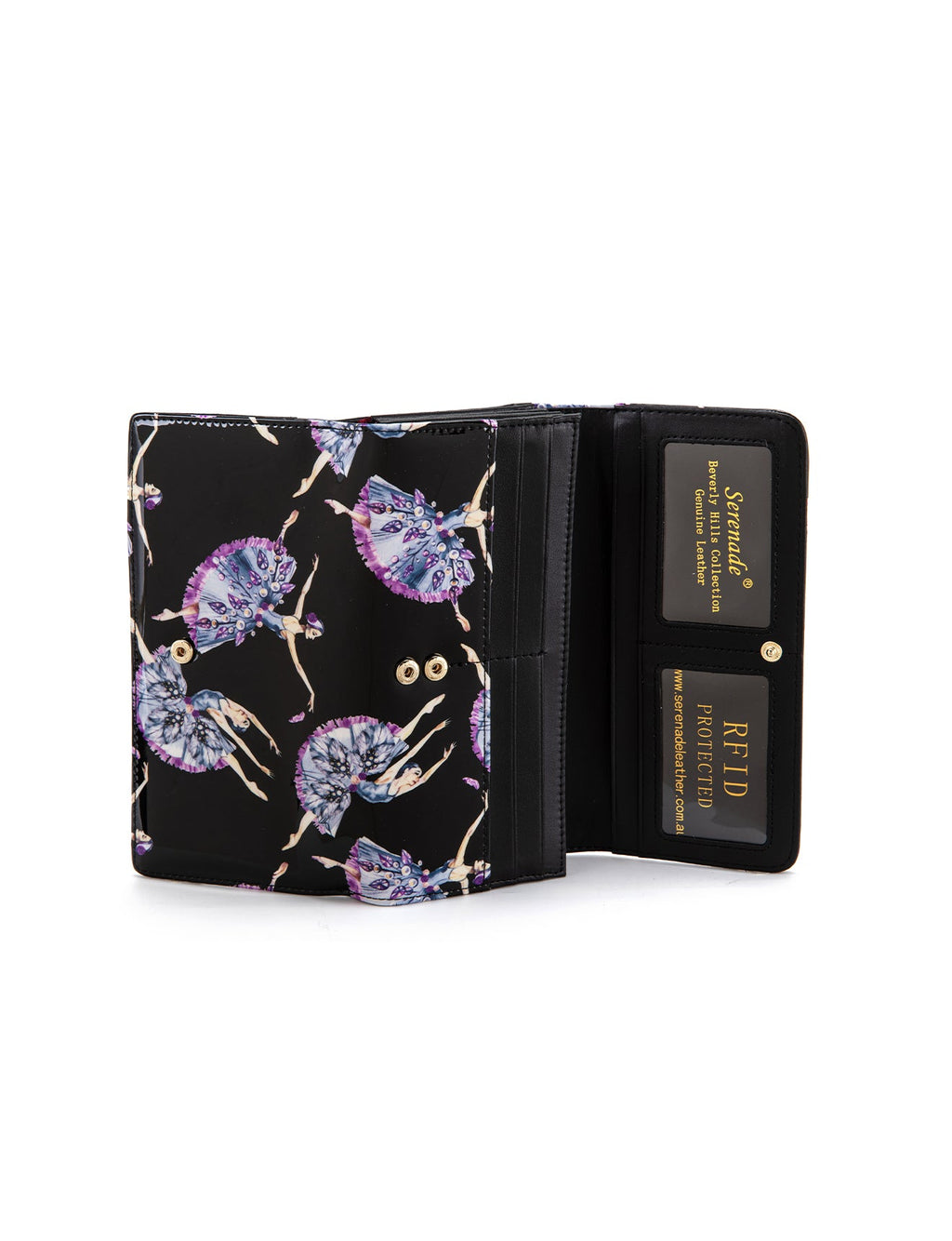 BALLERINA LARGE  PATENT LEATHER WALLET WITH RFID- WSF4801