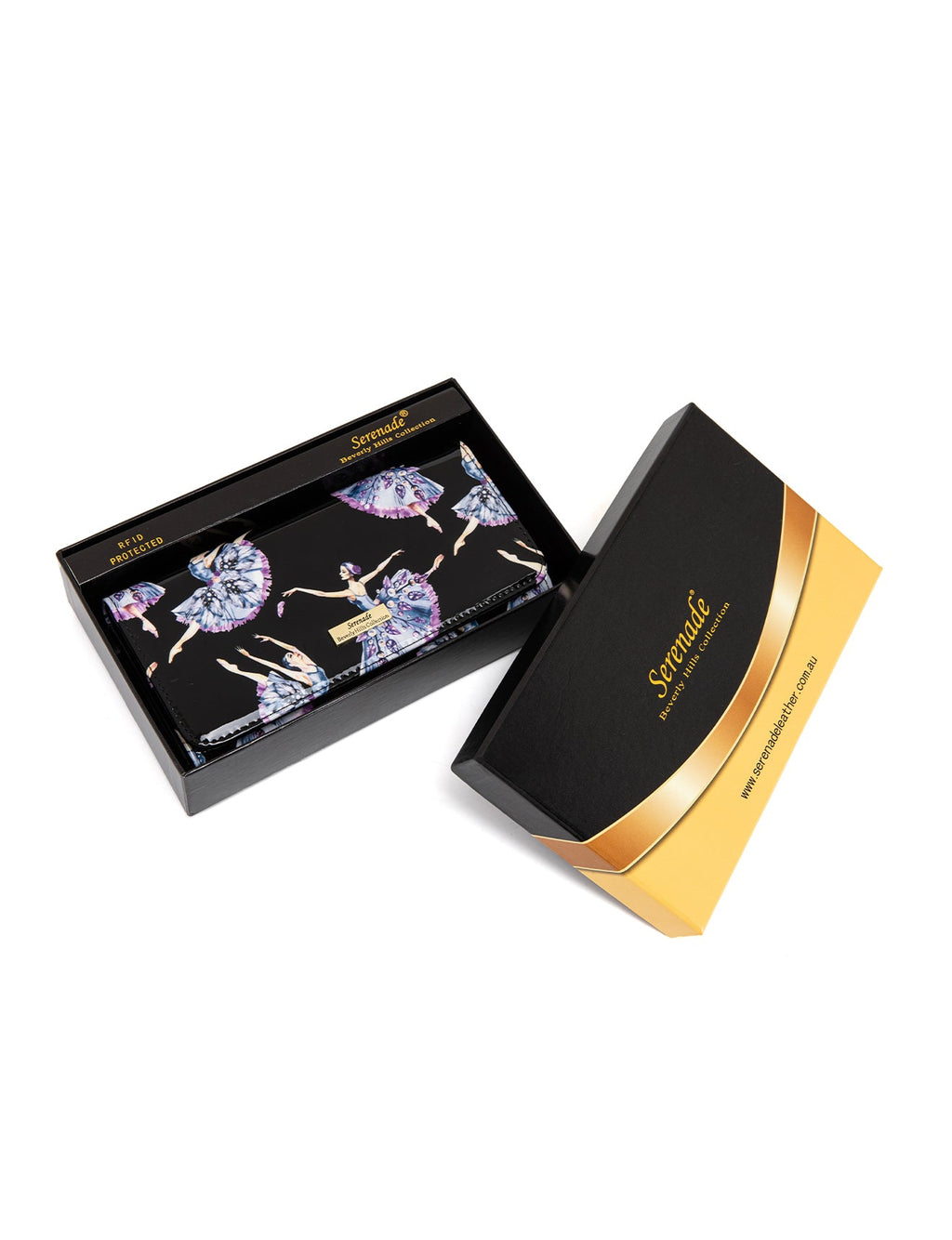 BALLERINA LARGE  PATENT LEATHER WALLET WITH RFID- WSF4801