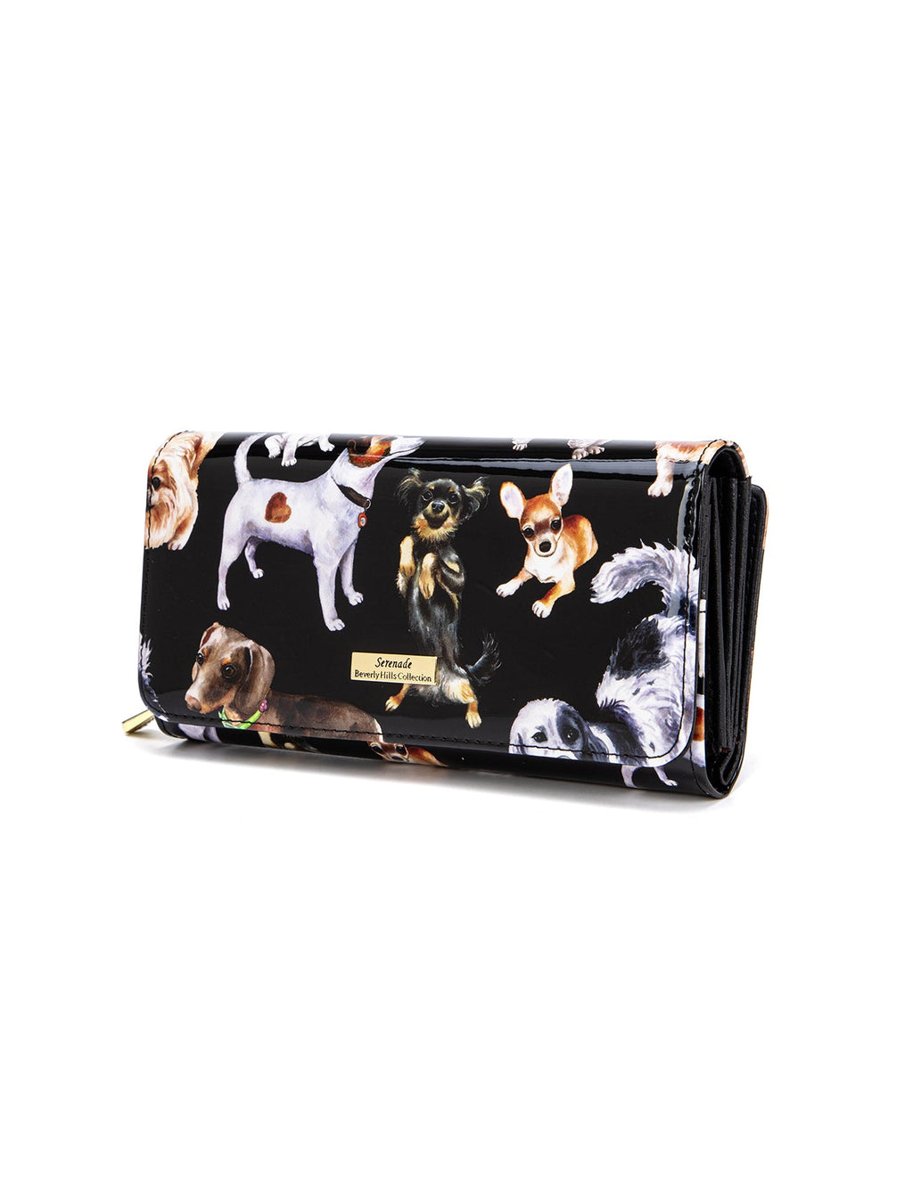 LETS PAWTY LARGE PATENT LEATHER WALLET WITH RFID- WSF5001- NEW IN