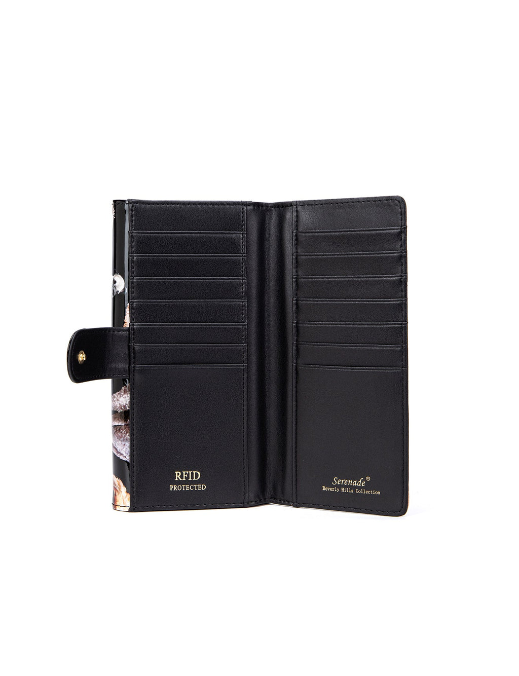 LETS PAWTY LARGE PATENT LEATHER WALLET WITH RFID- WSF5001- NEW IN