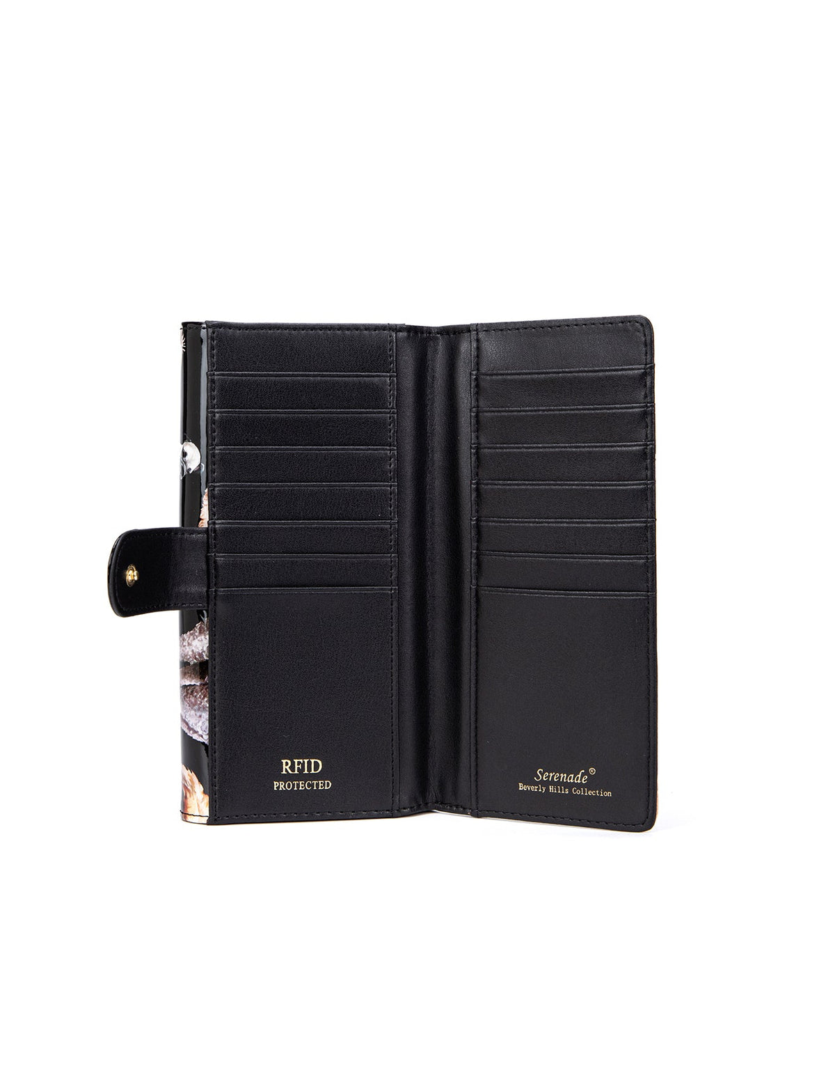 LETS PAWTY LARGE PATENT LEATHER WALLET WITH RFID- WSF5001- NEW IN