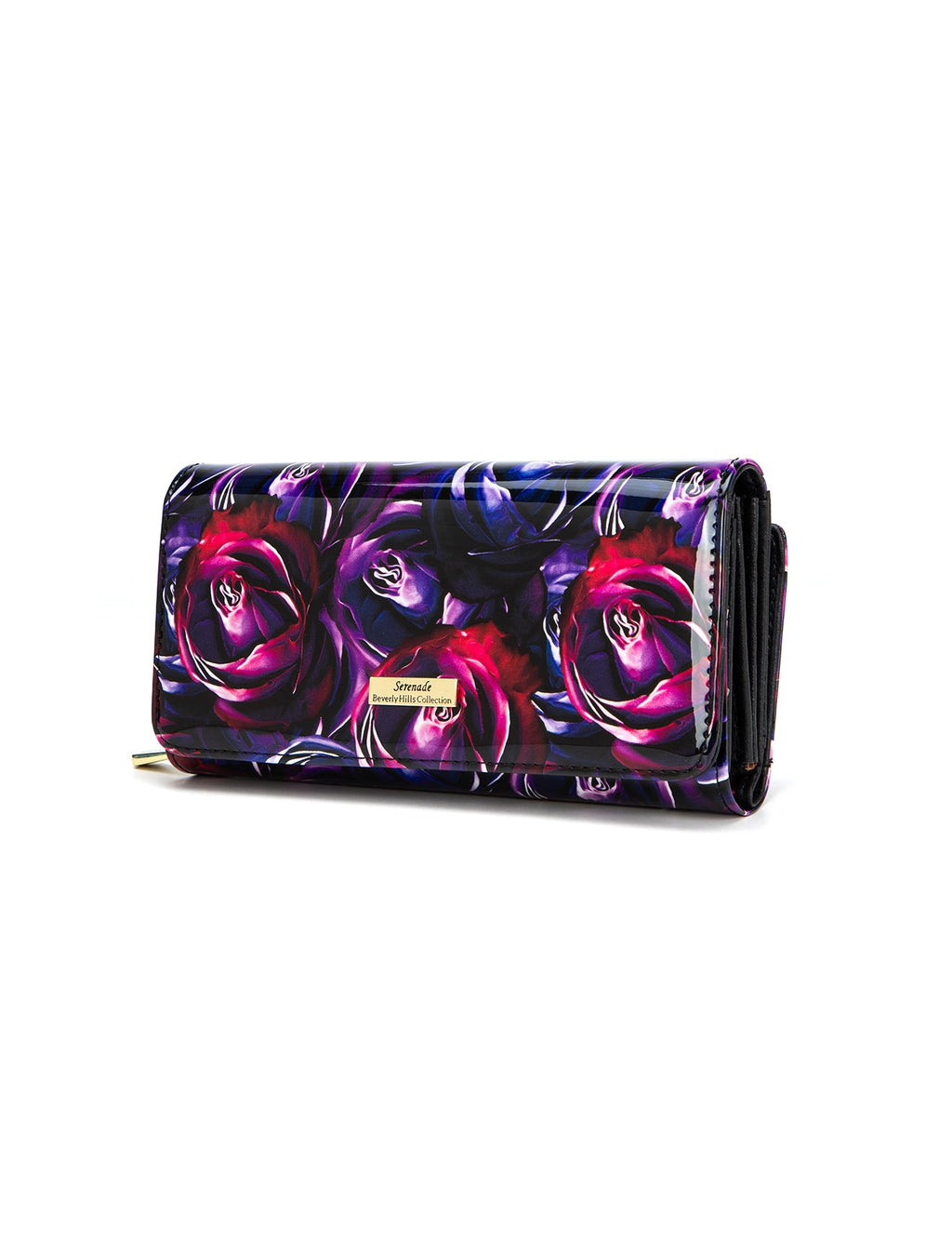 AMETHYST ROSE LARGE  PATENT LEATHER WALLET WITH RFID- WSF5301- NEW IN