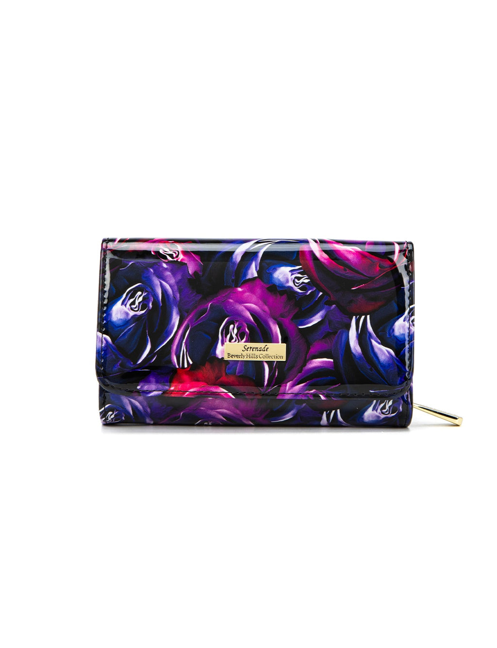 AMETHYST ROSE MEDIUM PATENT LEATHER WALLET WITH RFID- WSF5302- NEW IN