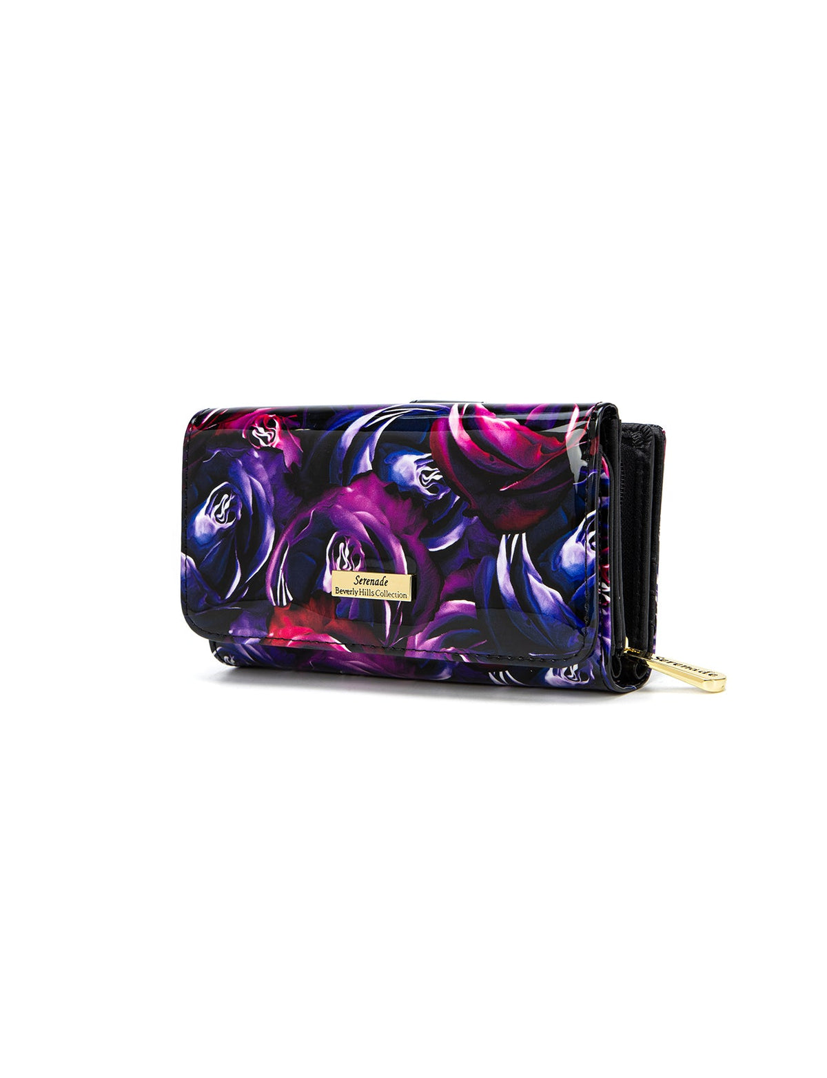 AMETHYST ROSE MEDIUM PATENT LEATHER WALLET WITH RFID- WSF5302- NEW IN