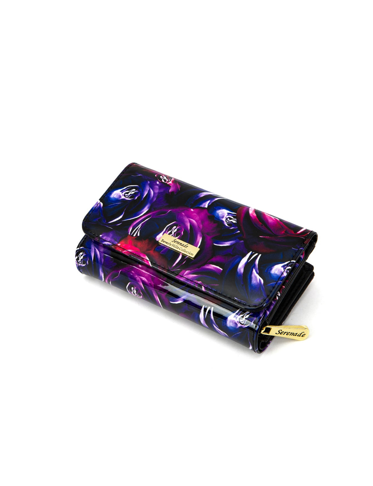 AMETHYST ROSE MEDIUM PATENT LEATHER WALLET WITH RFID- WSF5302- NEW IN
