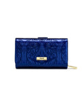 CAROLINA MEDIUM PATENT LEATHER WALLET WITH RFID - BLUE