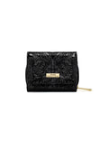 CAROLINA SMALL PATENT LEATHER WALLET WITH RFID - BLACK