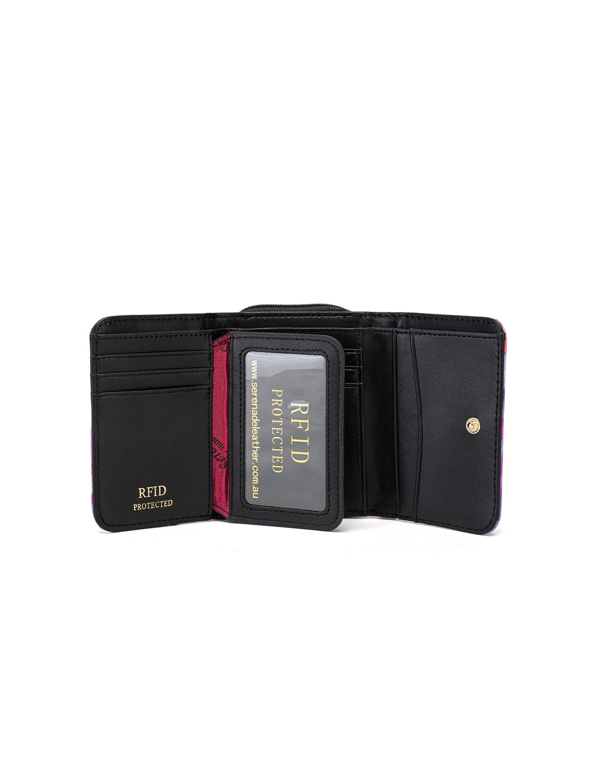AURORA SMALL PATENT LEATHER WALLET WITH RFID - SPRING PASTELS