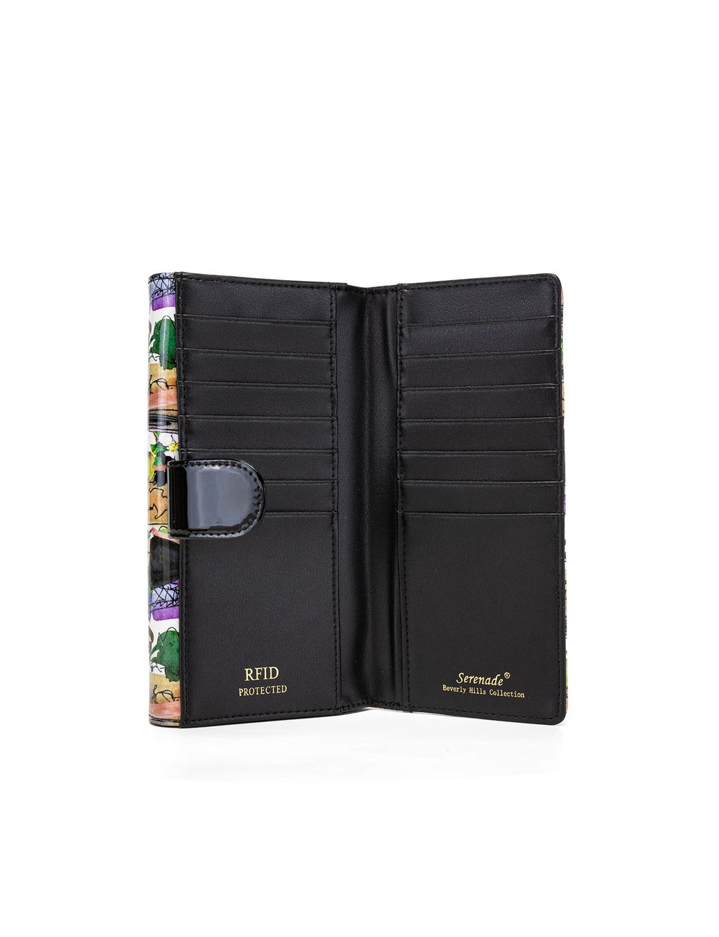 PARIS LARGE PATENT LEATHER WALLET WITH RFID WITH RFID - PARIS PRINT