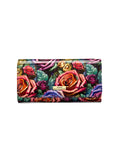 ROSETTA LARGE PATENT LEATHER WALLET WITH RFID - ROSE PRINT