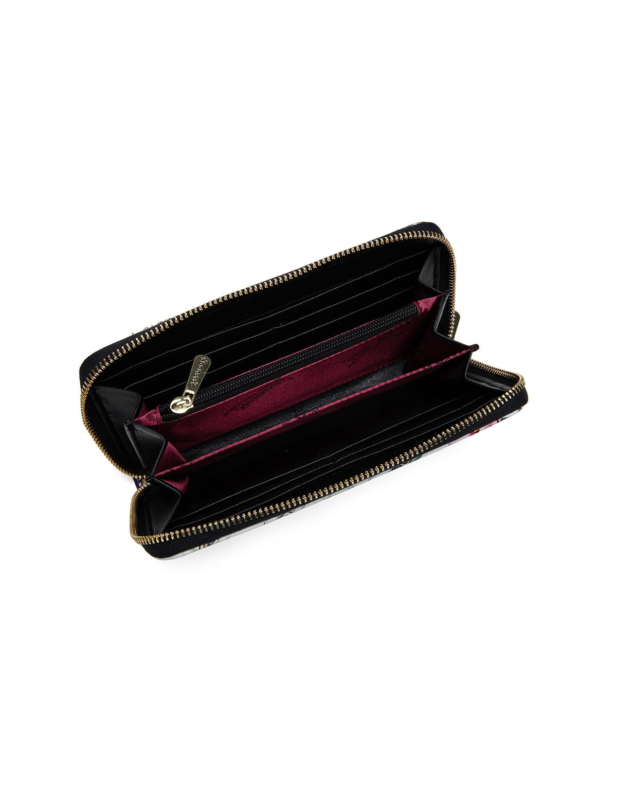 BOTANICS ZIP AROUND  PATENT LEATHER WALLET WITH RFID- WSH4716