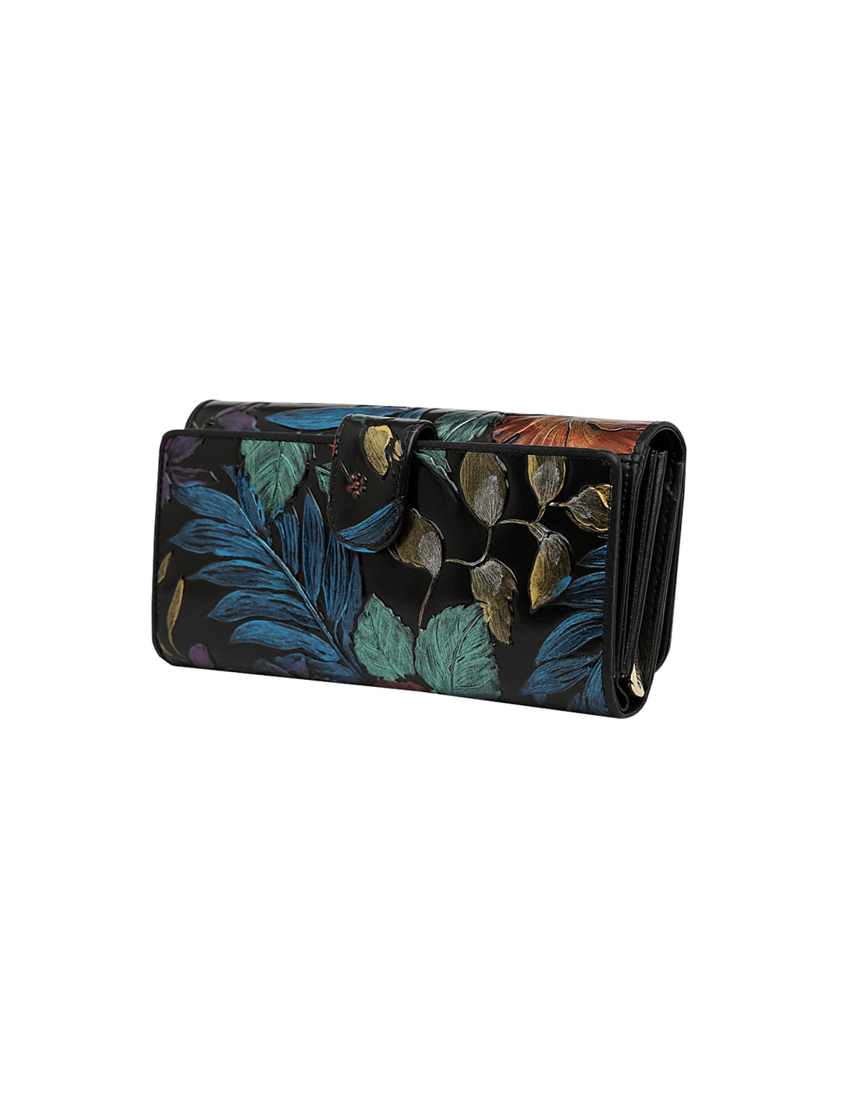 VERMEER LGE RFID HAND PAINTED LEATHER WALLET-WSL1001-MULTI