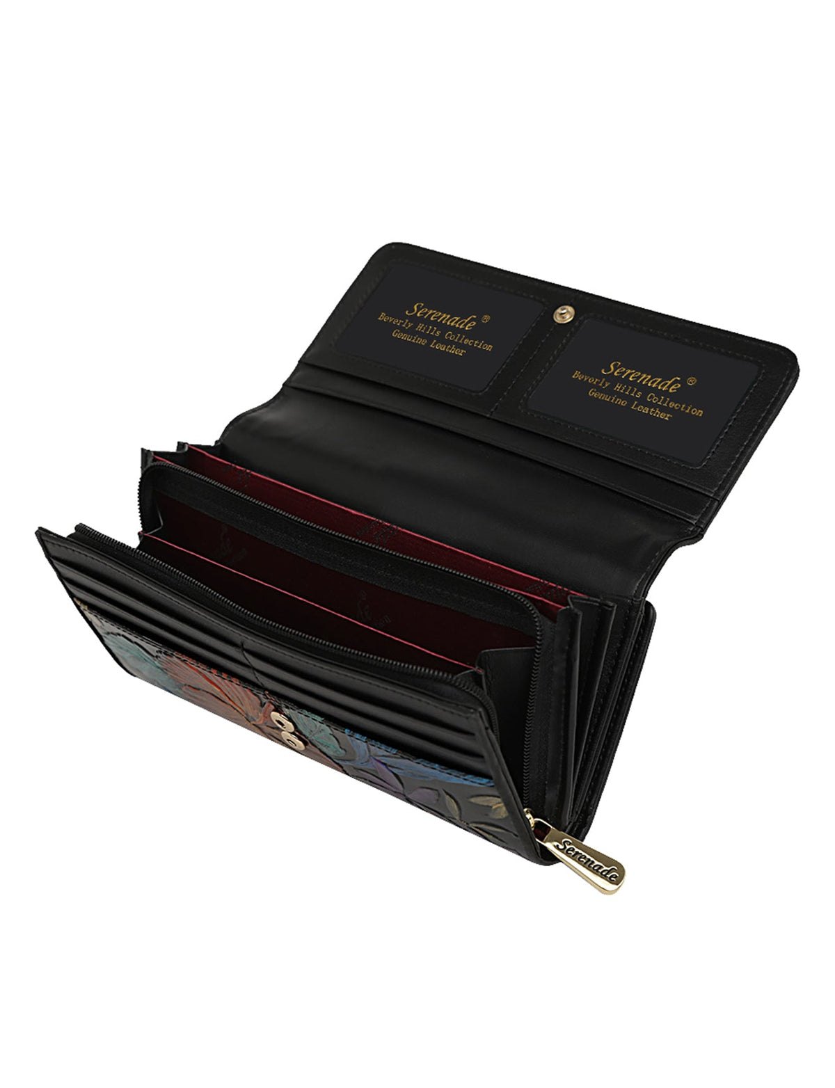 VERMEER LGE RFID HAND PAINTED LEATHER WALLET-WSL1001-MULTI
