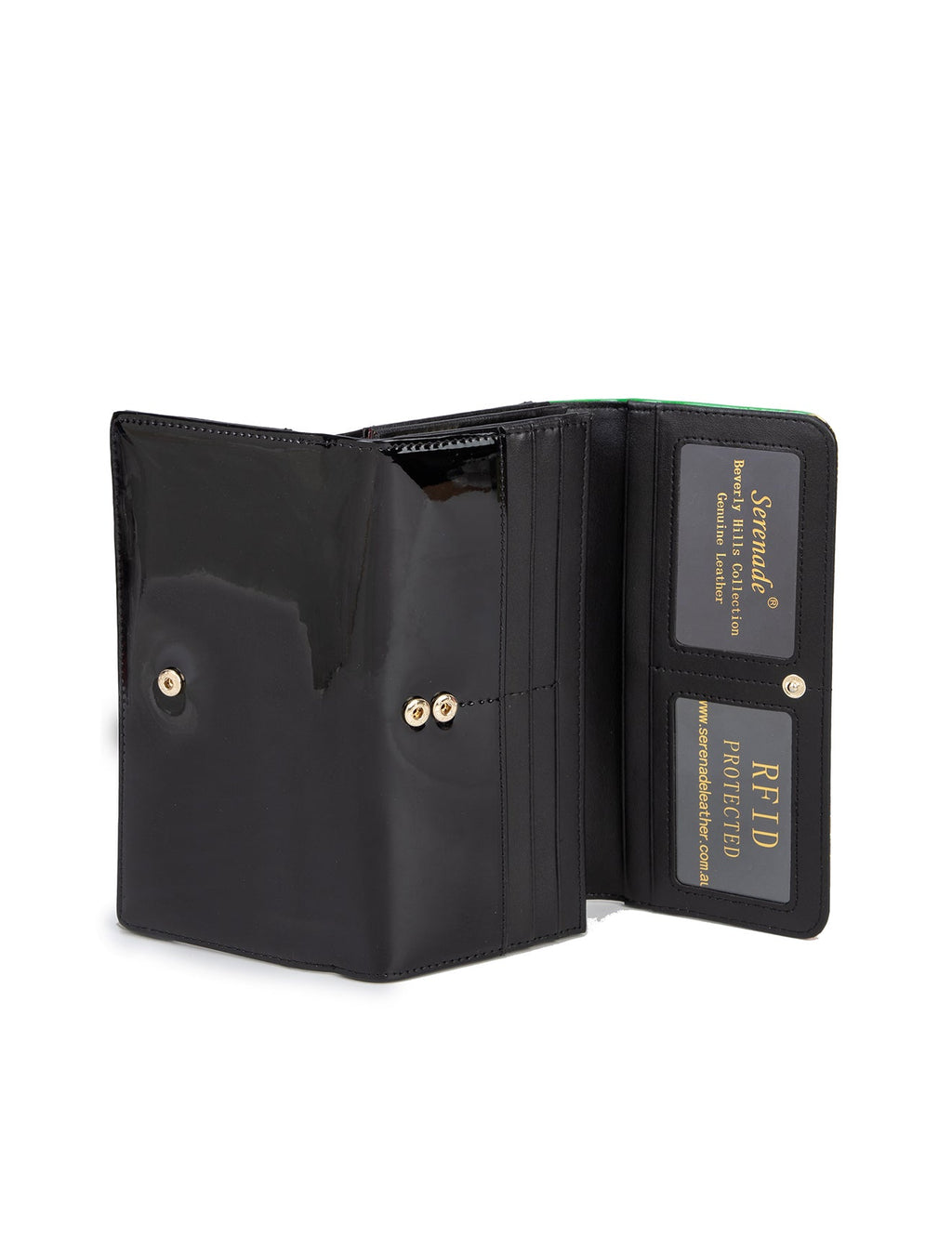MATILDA LARGE  PATENT LEATHER WALLET WITH RFID-WSN6201
