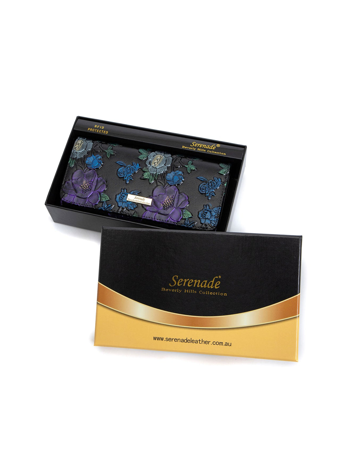 VINCENT LGE RFID HAND PAINTED LEATHER WALLET- WSN9801