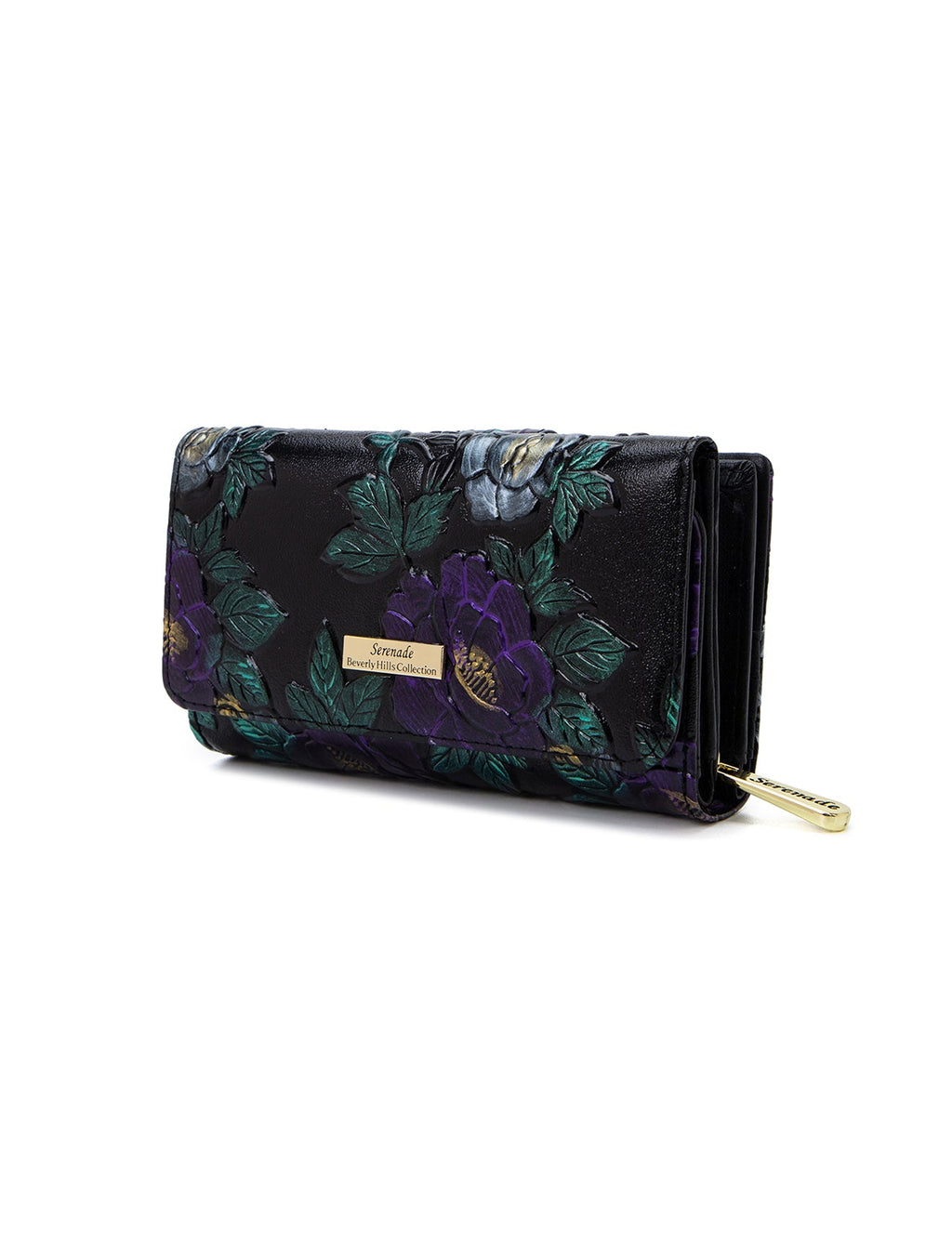 VINCENT MED RFID HAND PAINTED LEATHER WALLET- WSN9802