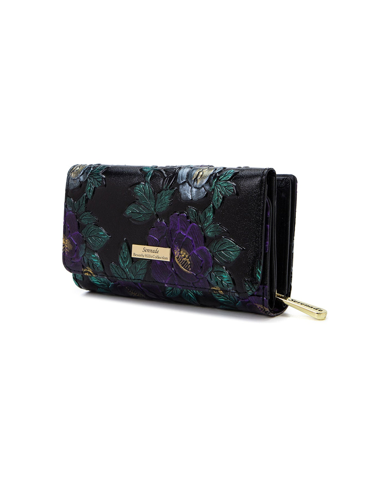 VINCENT MED RFID HAND PAINTED LEATHER WALLET- WSN9802