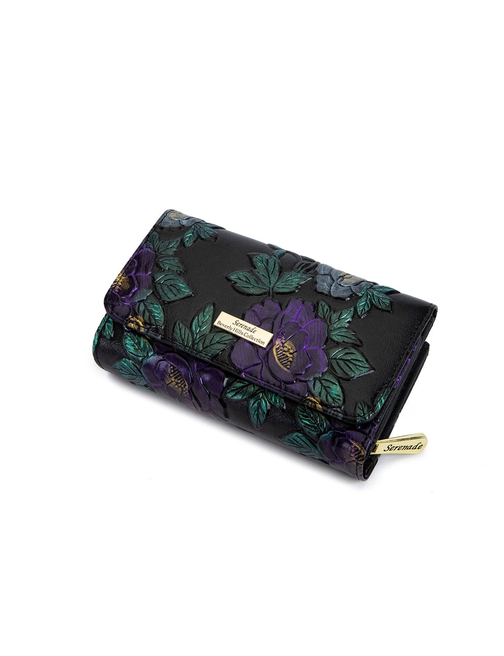 VINCENT MED RFID HAND PAINTED LEATHER WALLET- WSN9802
