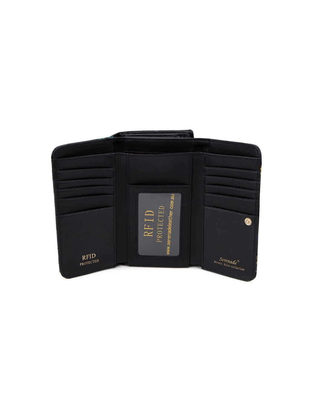 VINCENT MED RFID HAND PAINTED LEATHER WALLET- WSN9802