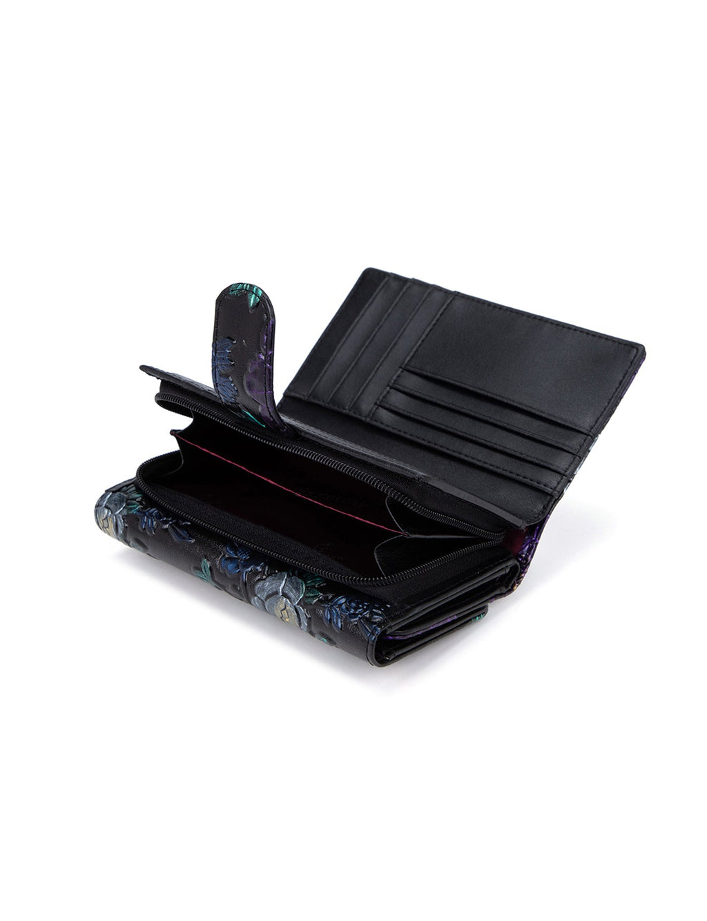 VINCENT MED RFID HAND PAINTED LEATHER WALLET- WSN9802