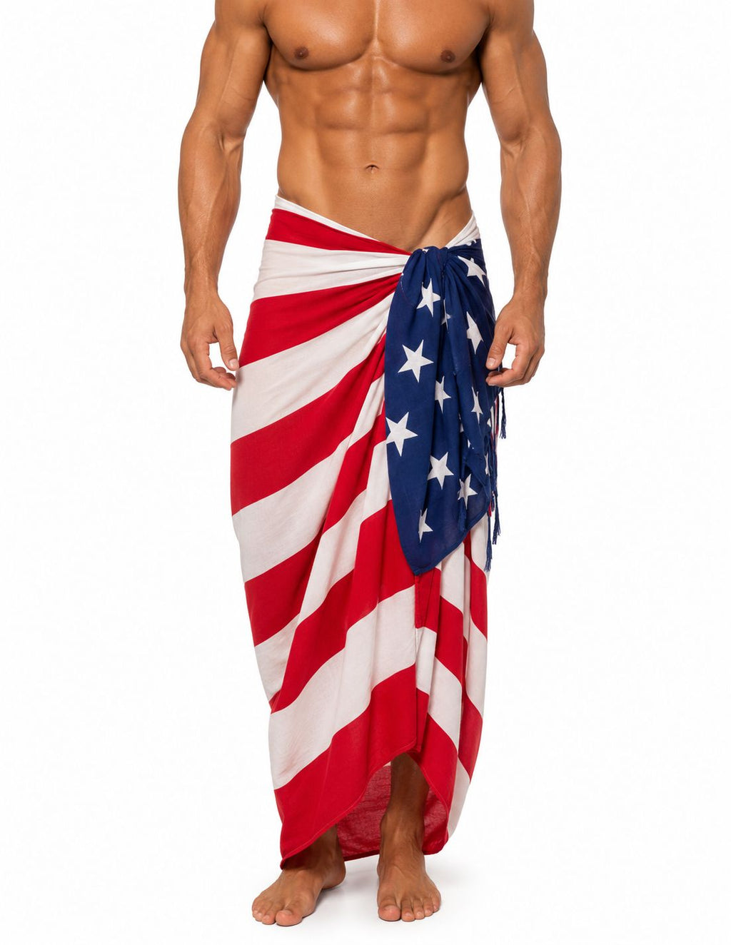 CA-RIO-CA TEAM USA FLAG CANGA - Red White & Blue - Brazilian Beach Towel (Sarong/Pareo)