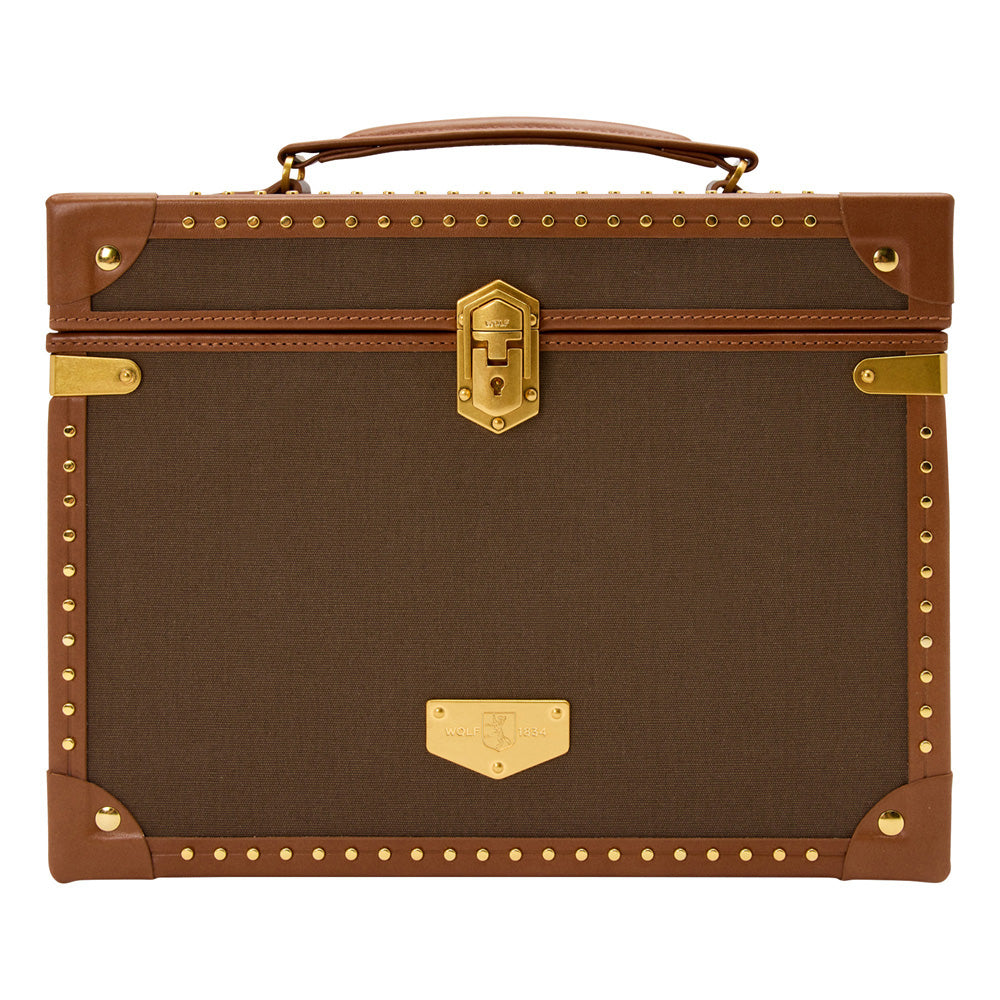 Wolf Ida Trunk Jewellery Box KHAKI