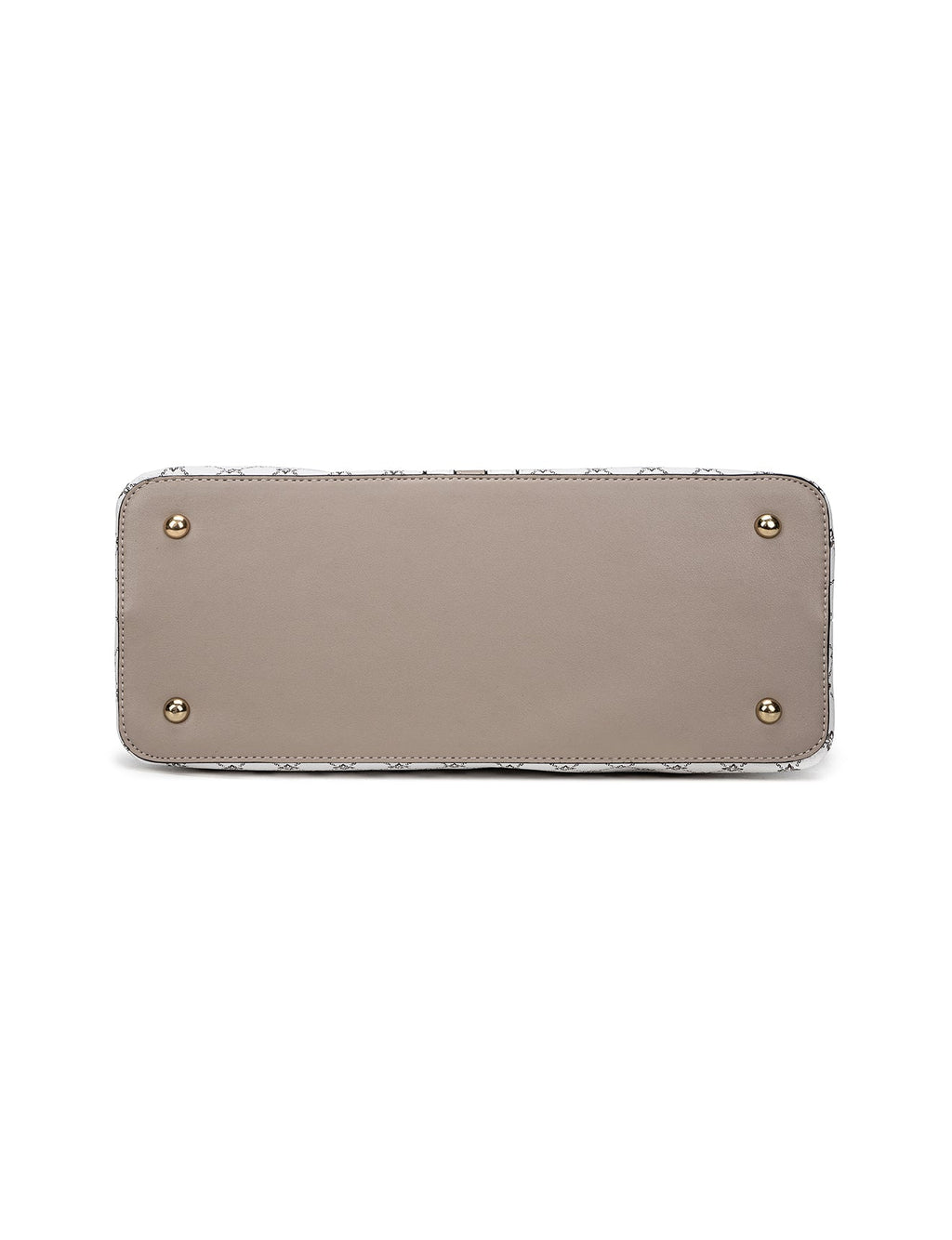 EMMALINE VEGAN BAG - WHITE & TAUPE
