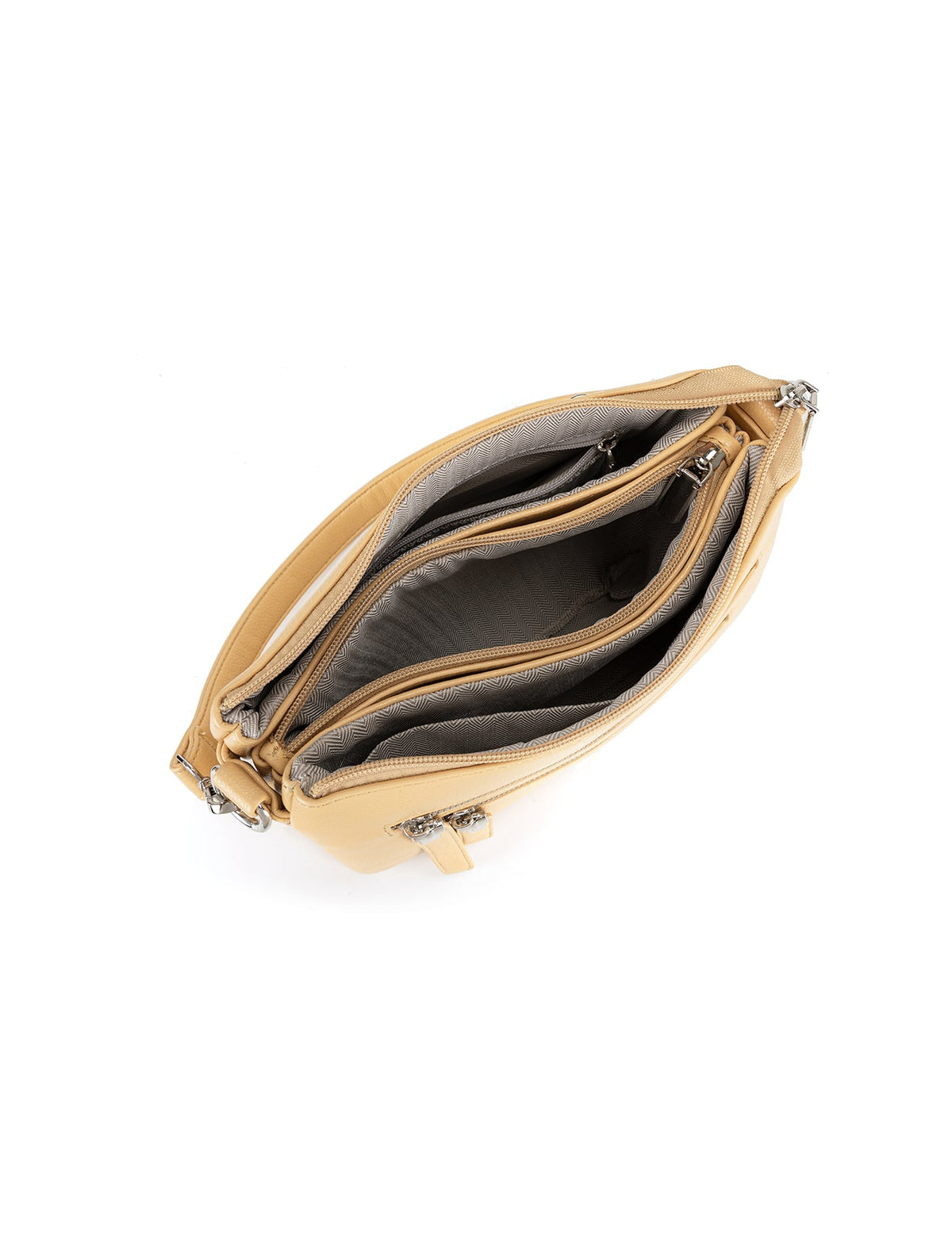 NATASHA MULTICOMPARTMENT VEGAN XBODY BAG - BUTTER YELLOW