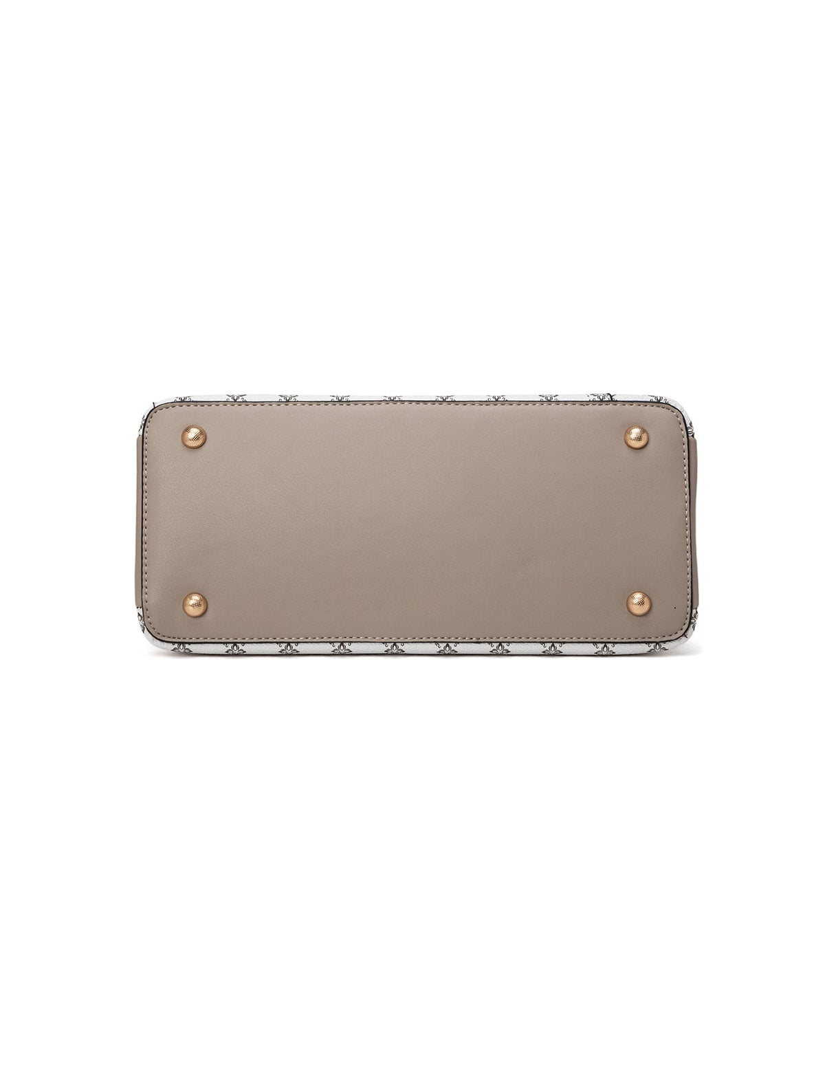 TARA MULTI TRIPLE COMPARTMENT BAG - WHITE & TAUPE