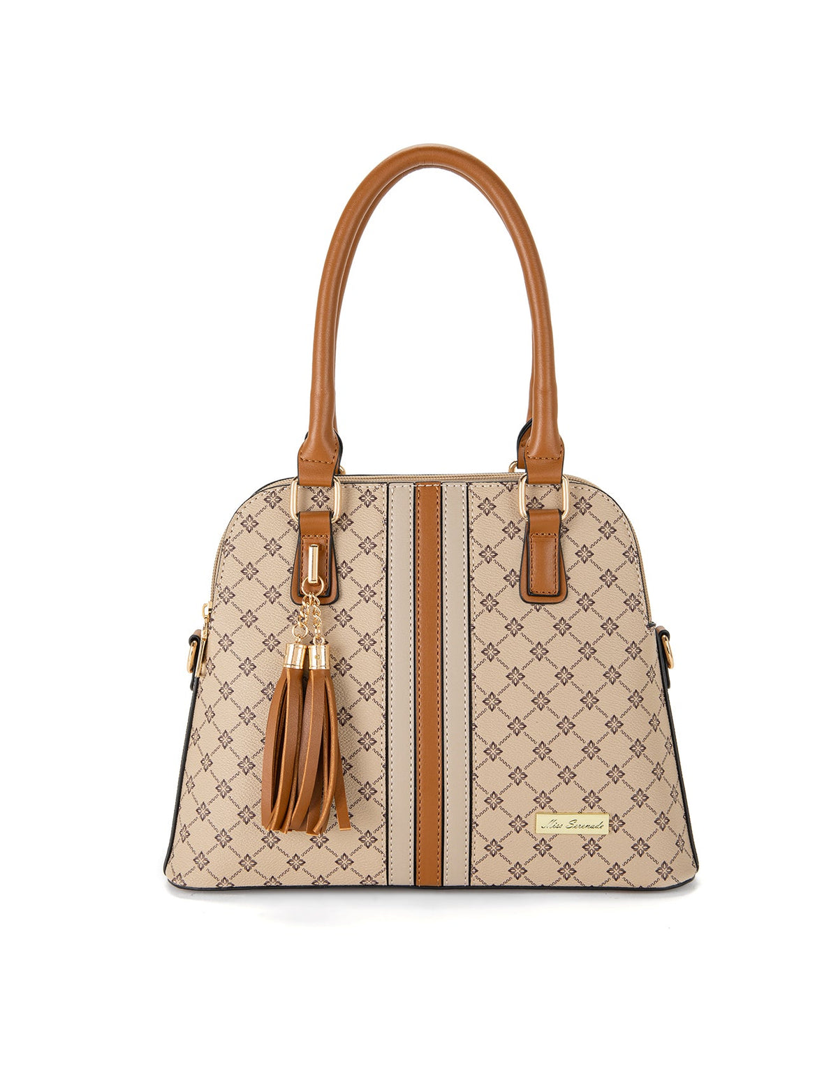 TESS TRIPLE COMPARTMENT VEGAN DOME BAG- XB-2374-BEI- NEW IN