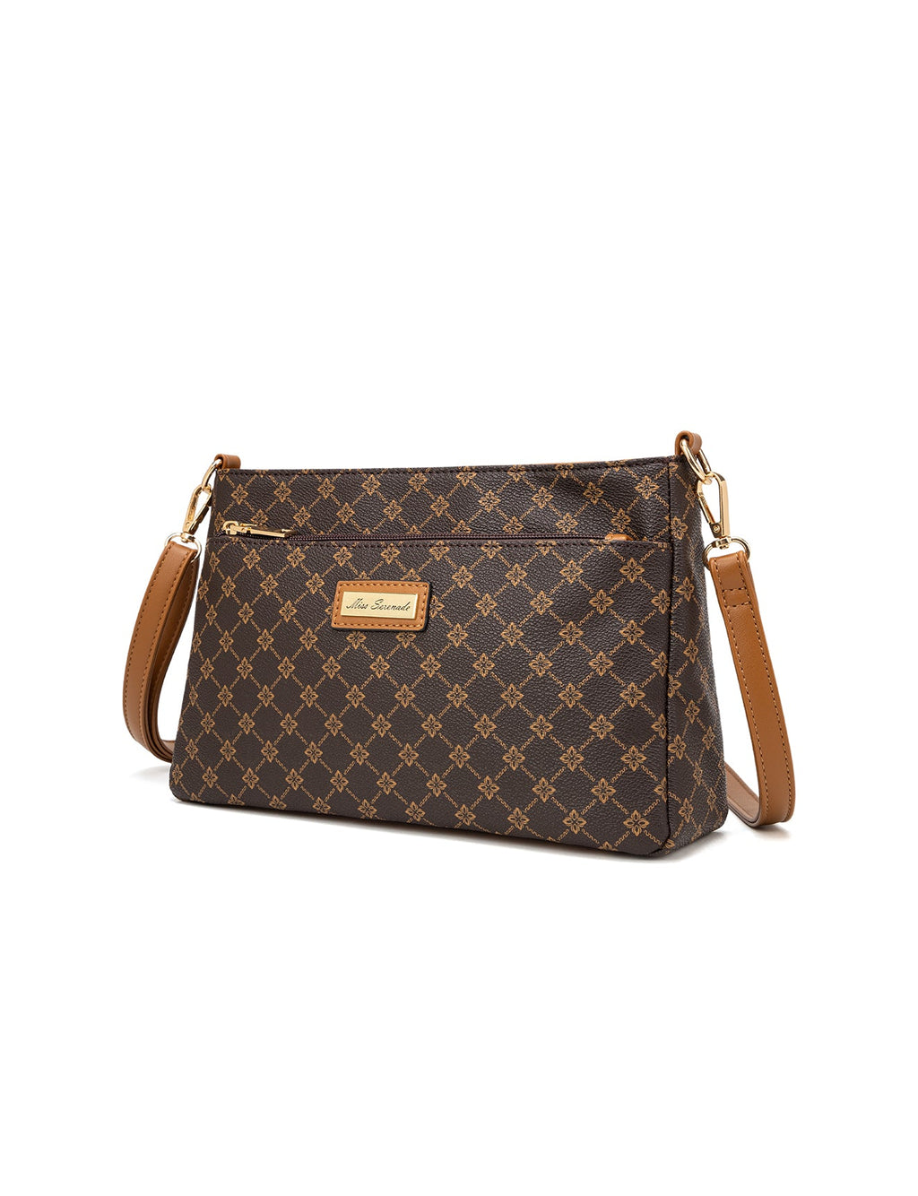 ROME TRIPLE COMPARTMENT XBODY BAG - TAN