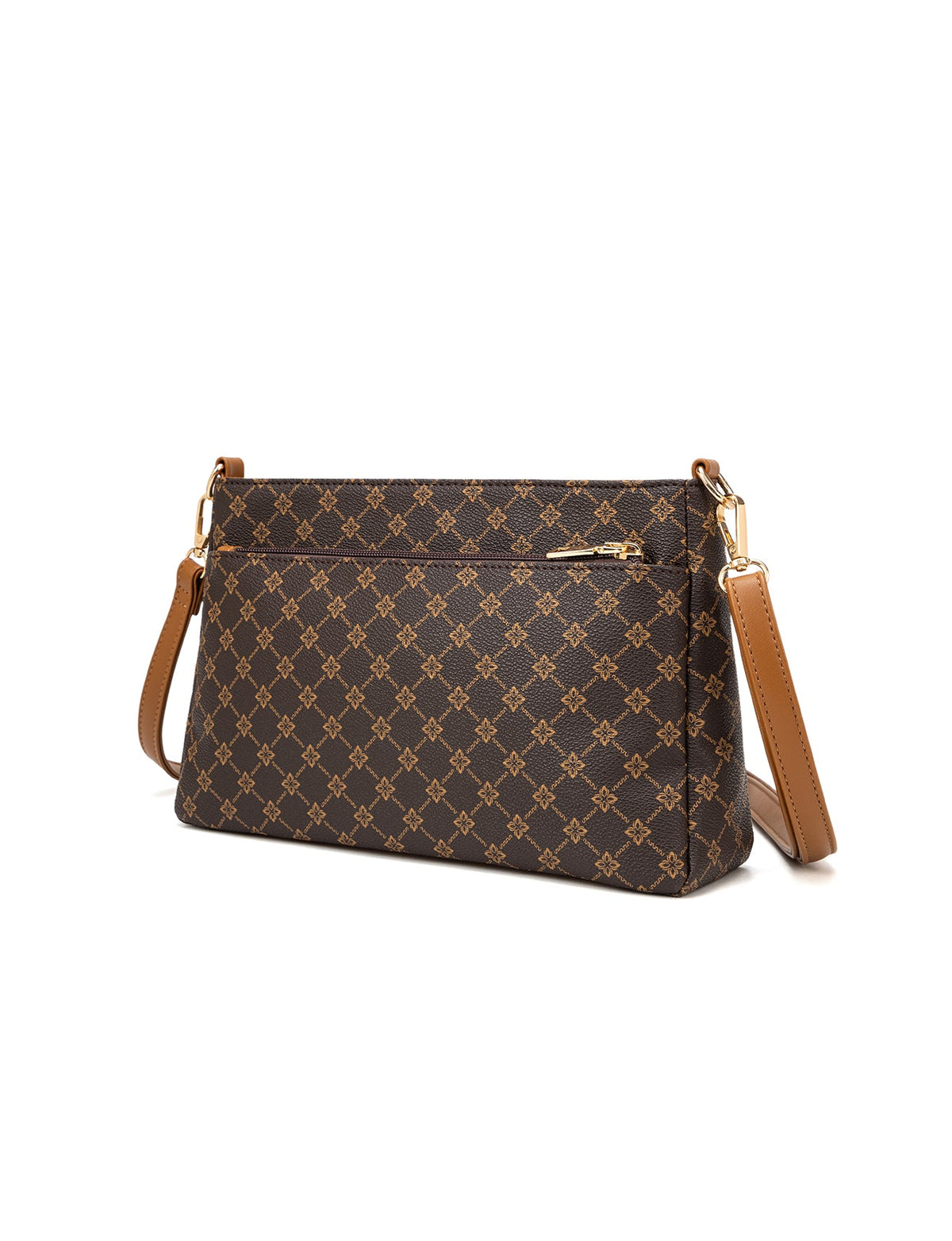 ROME TRIPLE COMPARTMENT XBODY BAG - TAN