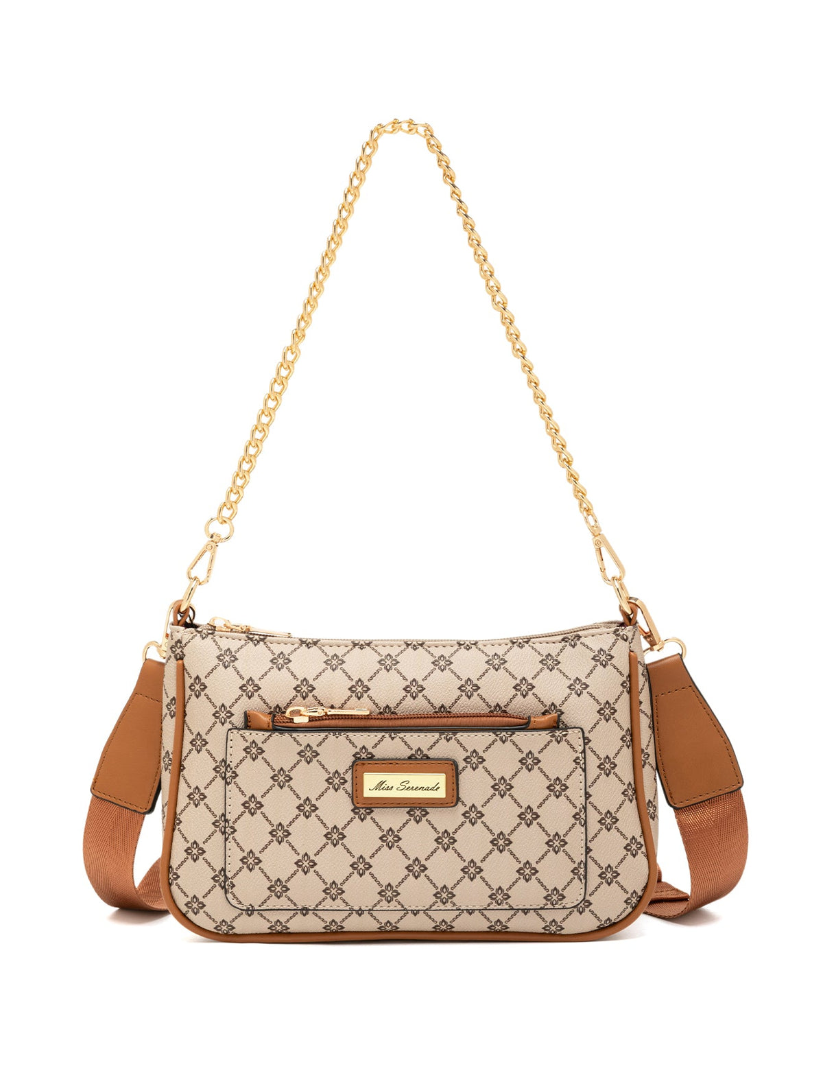 MILANO XBODY BAG WITH REMOVABLE ZIP COIN PURSE - BEIGE