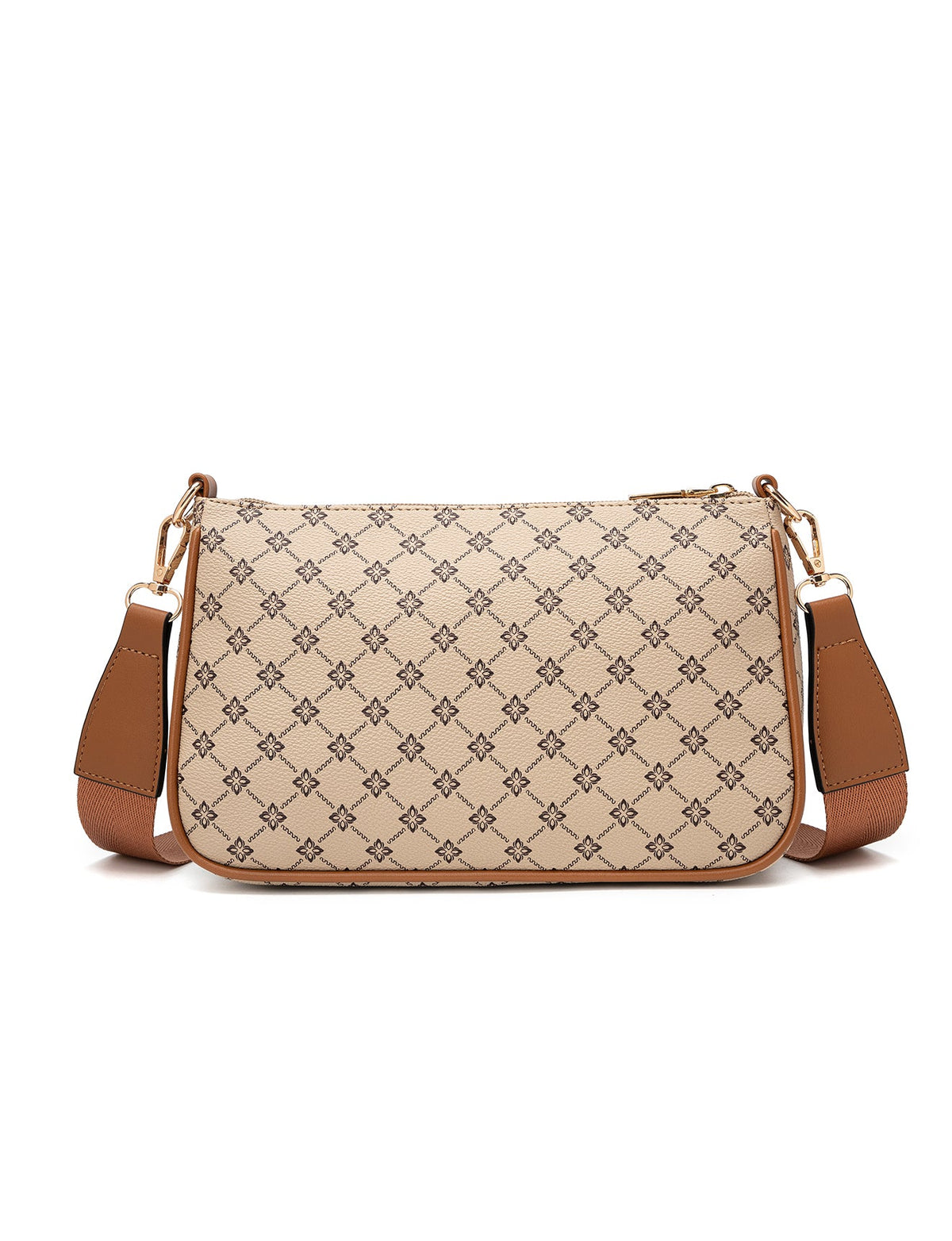 MILANO XBODY BAG WITH REMOVABLE ZIP COIN PURSE - BEIGE