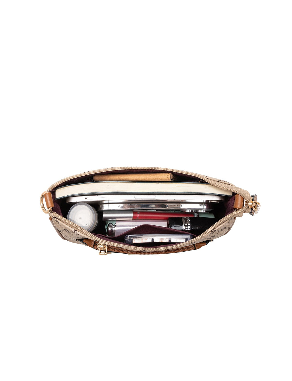 MILANO XBODY BAG WITH REMOVABLE ZIP COIN PURSE - BEIGE