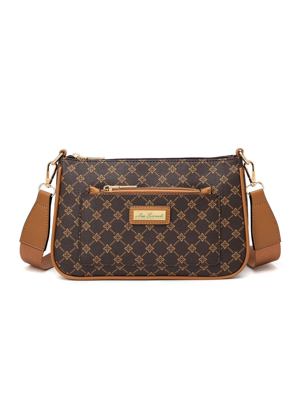 MILANO XBODY BAG WITH REMOVABLE ZIP COIN PURSE - TAN