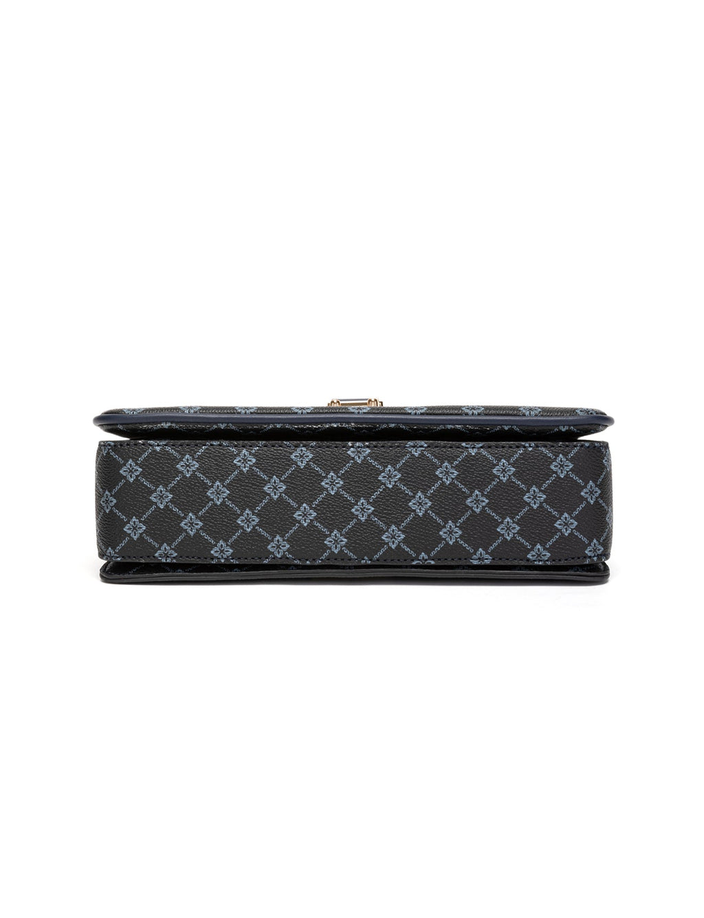 NAPLES TRIPLE COMPARTMENT BAG W/ CHAIN DETAIL AND ADJUSTABLE XBODY STRAP - NAVY