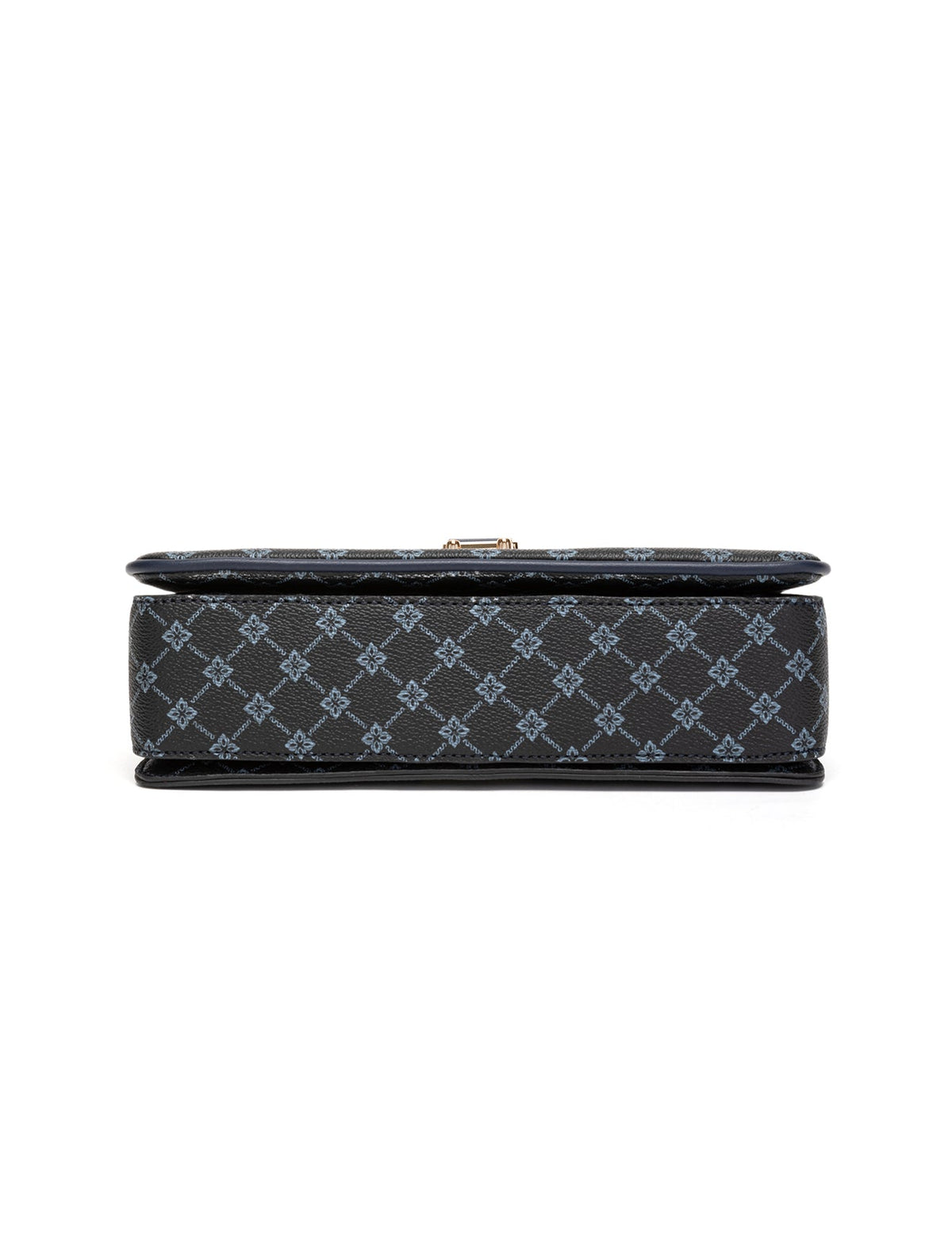 NAPLES TRIPLE COMPARTMENT BAG W/ CHAIN DETAIL AND ADJUSTABLE XBODY STRAP - NAVY