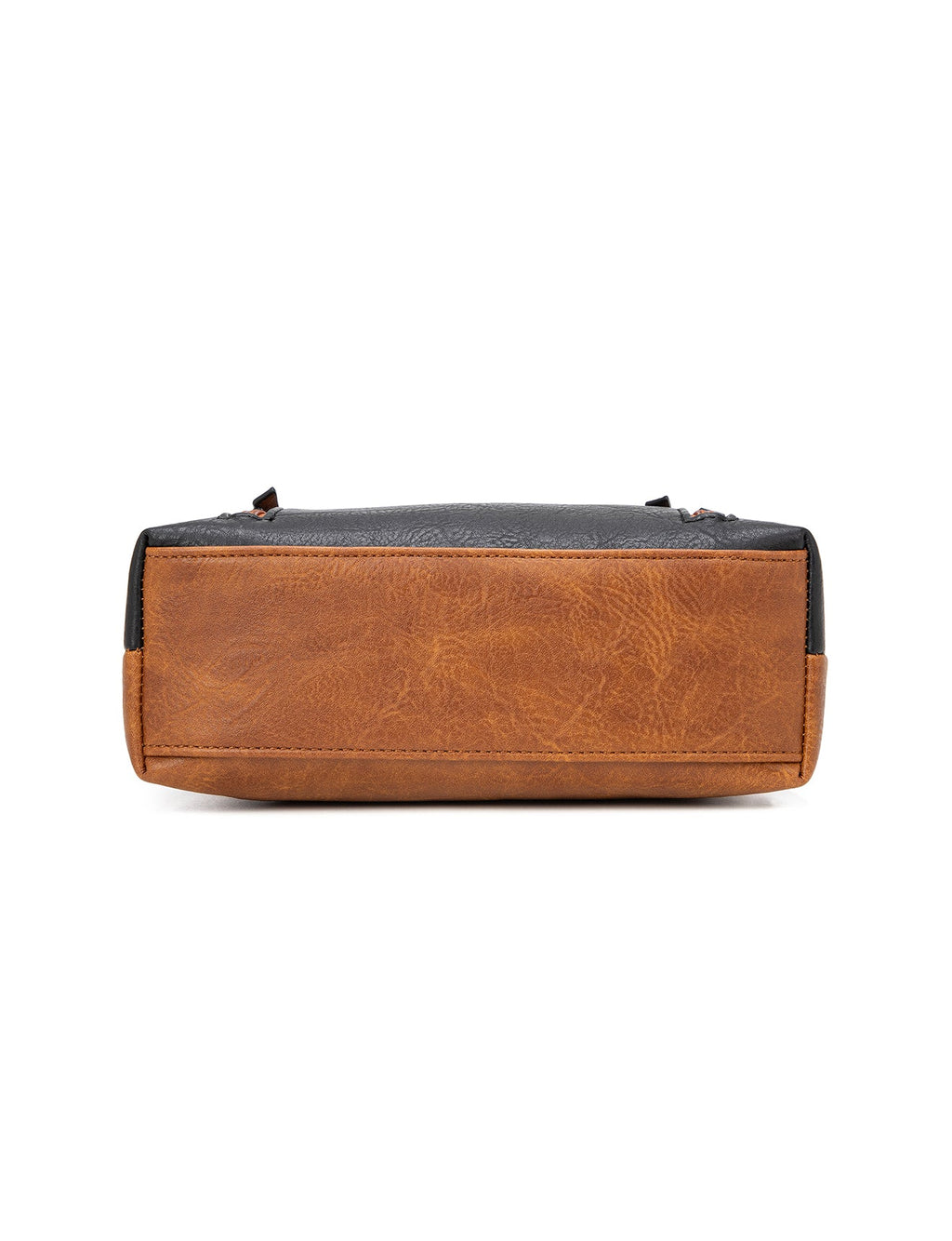 MIRANDA XBODY BAG WITH ZIPS - TAN & BLACK