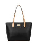 ELIZABETH TOTE - BLACK & CAMEL