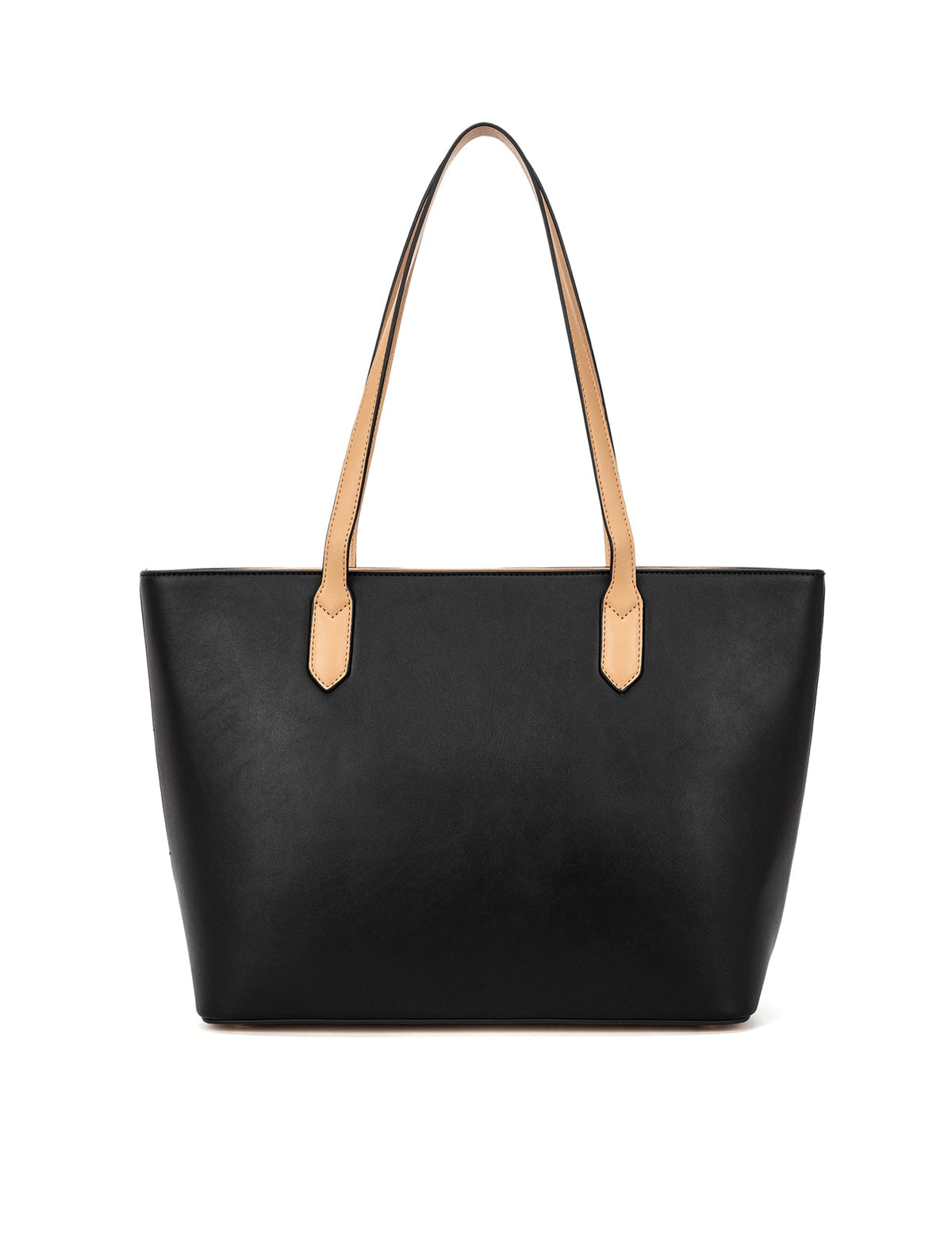 ELIZABETH TOTE - BLACK & CAMEL