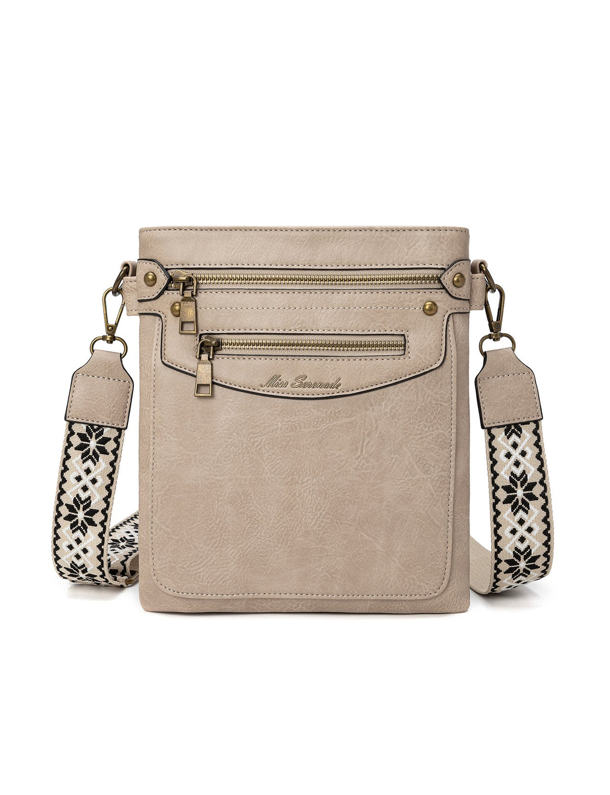 ERIN TRIPLE COMPARTMENT XBODY BAG - TAUPE