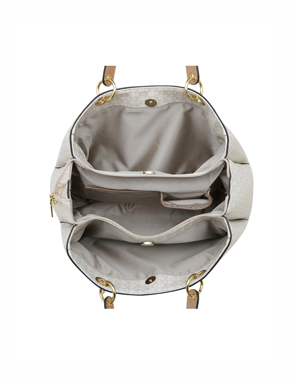 DAKOTA VEGAN TRIPLE COMPARTMENT BAG -XB-2970-BEI