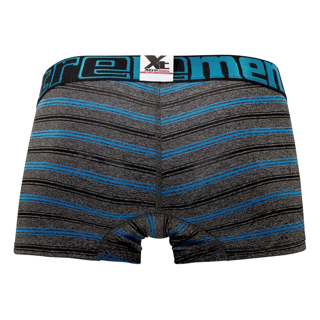 Xtremen メンズアンダーウェア 51453C ストライプ トランクス ターコイズ