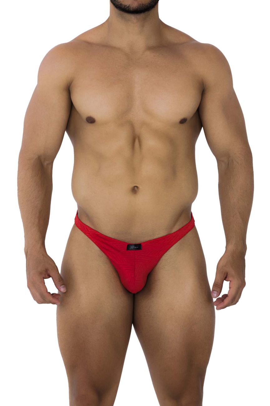 Xtremen 남성 속옷 91192 자카드 비키니, 색상: 레드