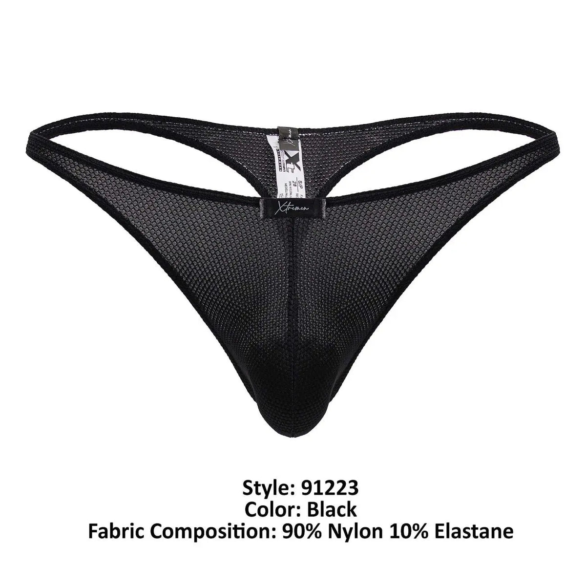 Xtremen Men's Underwear 91223 Microfiber Thongs Color Black