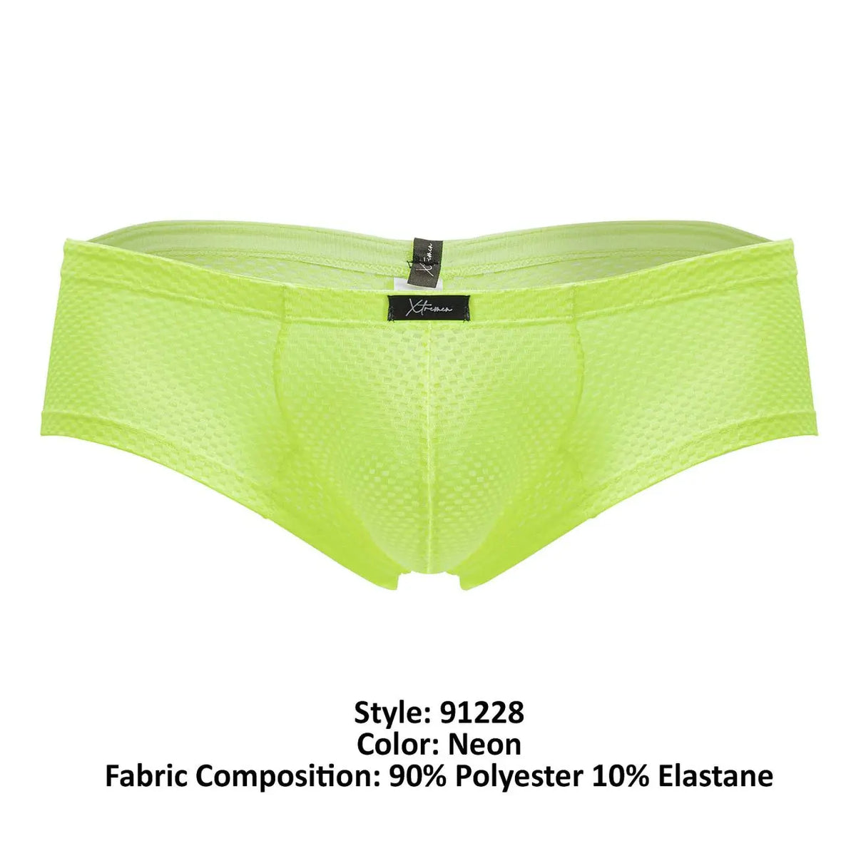 Xtremen Men's Underwear 91228 Microfiber Trunks Color Neon Green