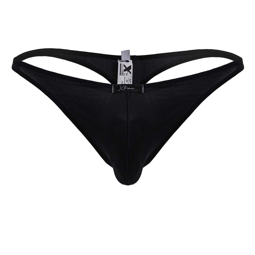 Xtremen 남성 속옷 91232 마이크로파이버 티팬티 블랙