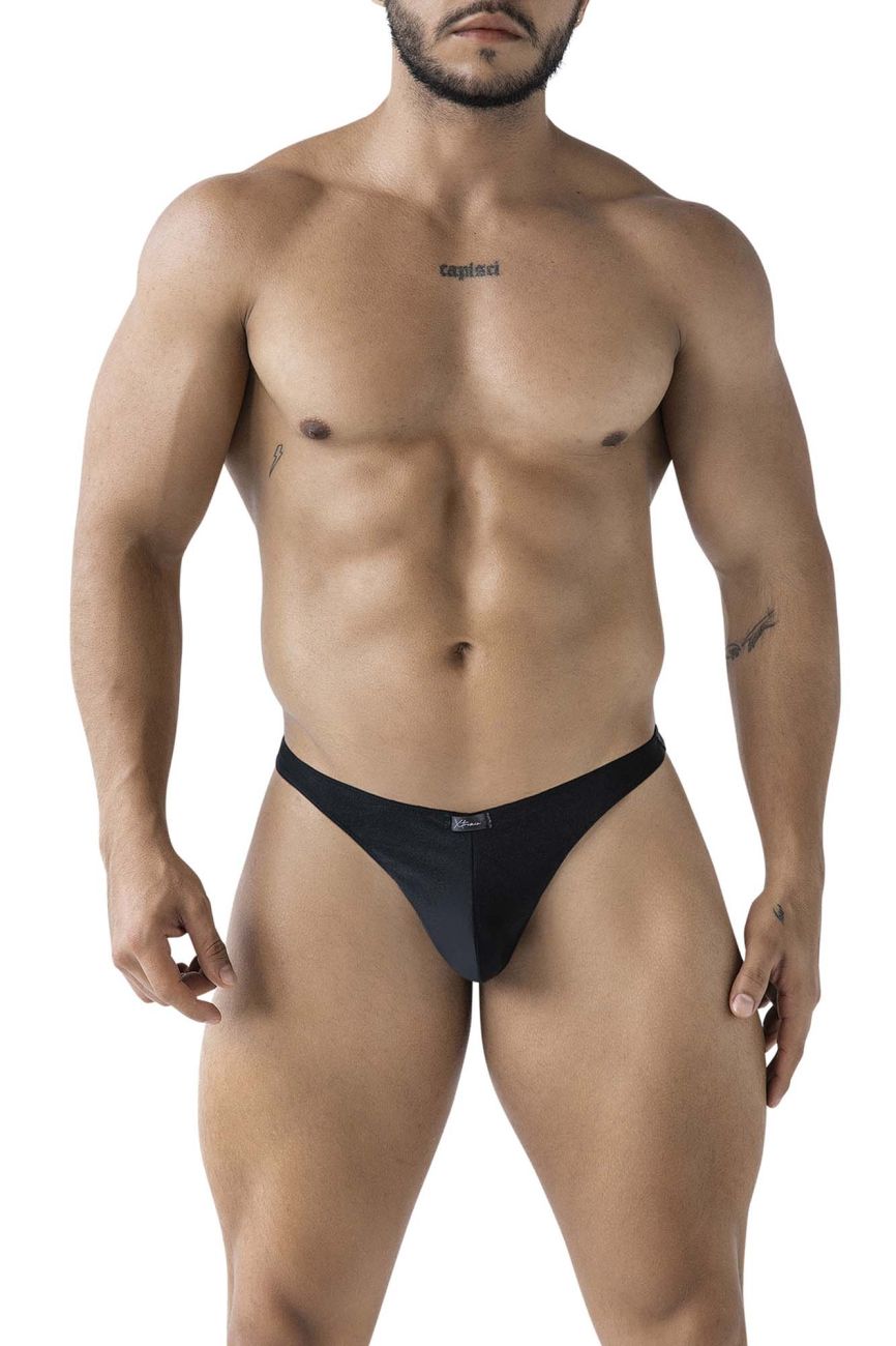 Xtremen 남성 속옷 91232 마이크로파이버 티팬티 블랙
