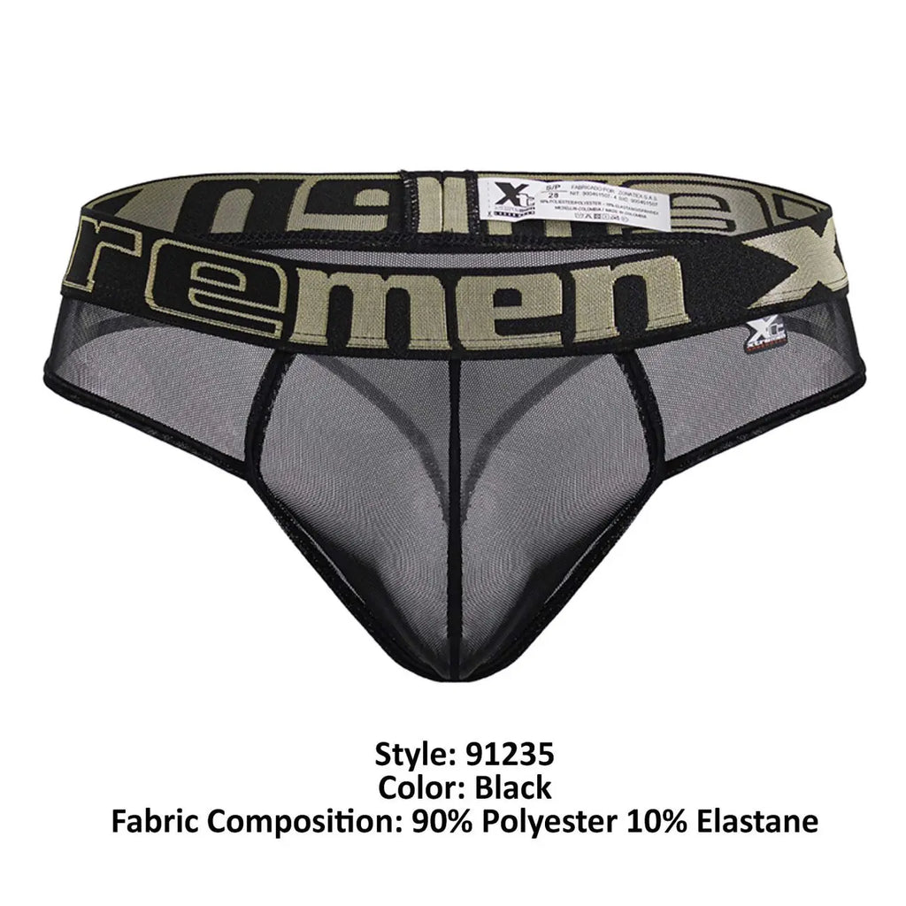 Xtremen 남성용 속옷 91235 마이크로파이버 텅 색상 블랙